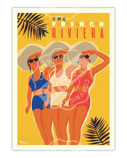 Affiche The French Riviera - 30 x 40 cm