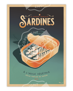 Poster - Les sardines - 30 x 40 cm