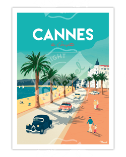 Poster - Cannes la Croisette - 30 x 40 cm