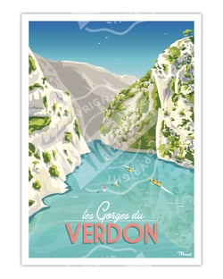 Affiche Les Gorges du Verdon - 30 x 40 cm