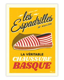 Affiche Les espadrilles - 50 x 70 cm