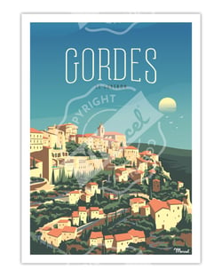 Affiche Gordes "Le Luberon" - 30 x 40 cm