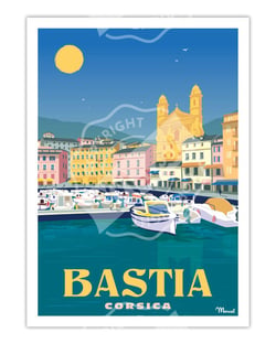Affiche Bastia - 30 x 40 cm