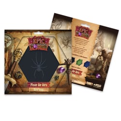 Piste de dés D20 - Epic Forge - Araignée noire - 19 x 19 cm - Velours