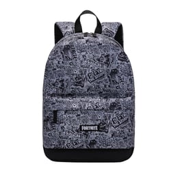 Sac à dos 1 compartiment avec 1 poche - Fortnite - Polyester - 33x41x14 cm - Gris
