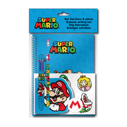Set de papeterie 6 pièces La Plume Dorée - Super Mario