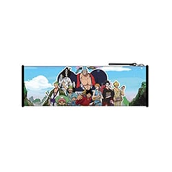 Trousse ronde 1 compartiment La Plume Dorée - Bleu marine - One Piece