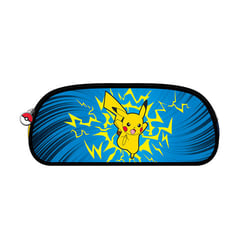 Trousse rectangulaire 2 compartiments La Plume Dorée - Bleu - Pokémon
