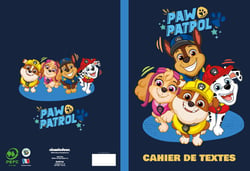 Cahier de texte scolaire 2025/2026 - Pat Patrouille - 15,5x21,5x1 cm