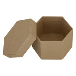 Mini boîte en carton hexagonale 6x7x4cm - Créalia