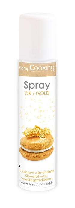 Spray colorant alimentaire ScrapCooking® - Or - 75 ml
