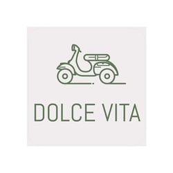 Écusson transfert thermo-adhésif -  Petit modèle - Scooter avec "Dolce Vita"