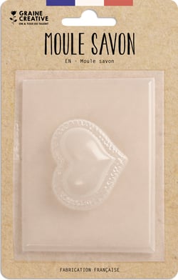 Moule de savon coeur - Dentelle