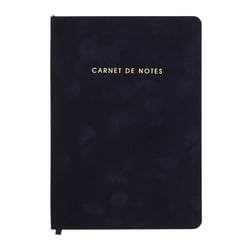 Carnet A5 Ligné - 192p - Velours bleu - Cultura