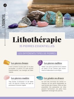 Les 50 pierres essentielles en lithothérapie