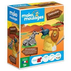 Kit créatif Mako moulage - Destination savane - 3 pièces