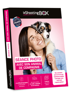 Coffret cadeau laShootingBOX - Séance photo avec son animal de compagnie - 1 personne et 1 animal