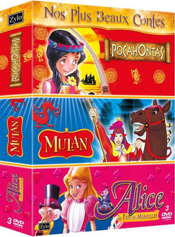 Coffret tri pack, vol. 1 : Pocahontas - Mulan - Alice au pays des merveilles