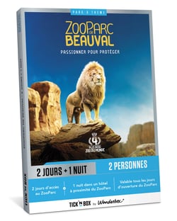 Coffret cadeau Tick'nBox - Zooparc de Beauval séjour - 2 personnes