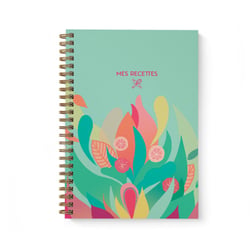 Carnet de recettes - 21 x 14,8 cm - Mes Recettes - Agrumes - Histoire D'écrire - 96 pages - Spirales  - Multicolore