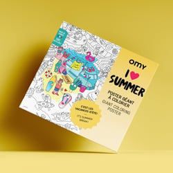 Poster géant à colorier I love summer - Omy