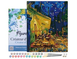 Peinture au numéro Figured'Art avec cadre - Van Gogh Café - 40 x 50 cm