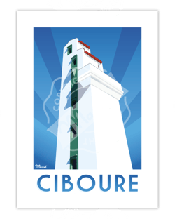 Affiche 50x70 "Le phare ciboure"