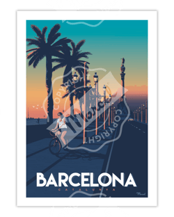 Affiche 50x70 "Barcelona"