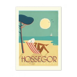 Affiche 50x70 "hossegor cote d argent"