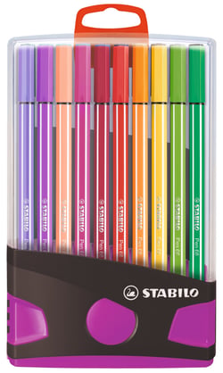 Etui de 20 feutres de dessin pointe moyenne - STABILO - Couleurs assorties - Pen 68