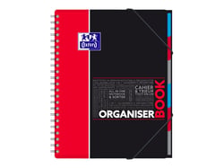 1 cahier polypro à spirales - 24.5 x 31 cm - Organiserbook - Oxford - 160 pages petits carreaux - Coloris assortis