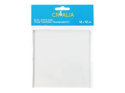 Bloc pour tampons - transparent - 12x12cm - Cultura Collection  - Créalia