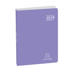 Agenda scolaire journalier 2026/2027 Exacompta - Violet - 12 x 17 cm - Forum Color Soft Harmony