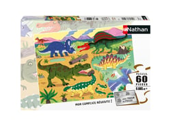 Nathan Puzzle 60 pièces - Les dinosaures du Crétacé
