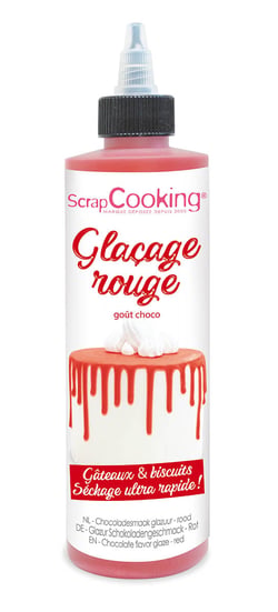 Glaçage goût chocolat ScrapCooking®- Rouge - 130 g