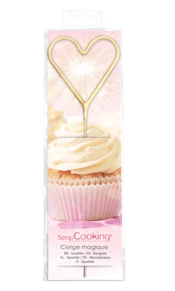 Cierge magique XXL ScrapCooking® - 18 cm - Coeur