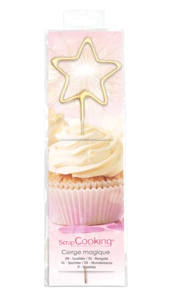 Cierge magique XXL ScrapCooking® - 18,5 cm - Etoile