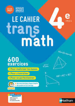 Cahier transmath : 4e : cahier de l'élève (édition 2021)