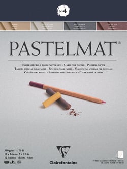 Bloc pastel Pastelmat n°4 360 g - 18 x 24 cm - 4 teintes - 12 feuilles