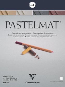 Bloc pastel Pastelmat n°4 360 g - 30 x 40 cm - 4 teintes - 12 feuilles