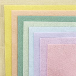 9 coupons feutrine - 15 x 15 cm - guimauve