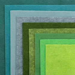 9 coupons feutrine - 15 x 15 cm - jungle
