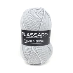 Pelote de fil à tricoter - Plassard - Tradi Merino - Gris clair 10