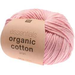 Pelote de fil à tricoter 100% coton - Rico Design - Essentials Organic Cotton Aran - Rose 06