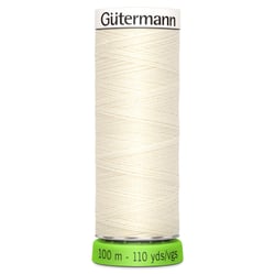 Fil à coudre Gütermann - RPET - Blanc n°001