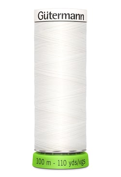 Fil à coudre Gütermann - RPET - Blanc n°824