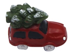 Voiture et sapin en résine 4,5 cm - Créalia