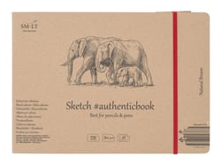 Carnet à dessin brun - 28 feuilles - 135g/m²