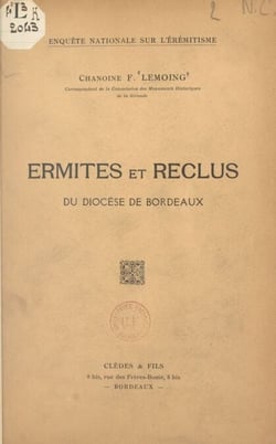 Ermites et reclus du diocèse de Bordeaux