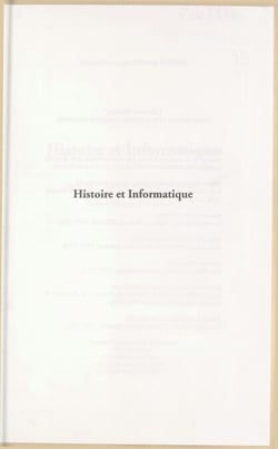 Histoire et informatique : base de données, recherche documentaire multimédia - Actes du 1er colloque national de l'association «Histoire et informatique», Université Rennes 2, juin 1994
